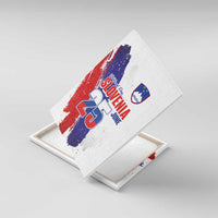 Slovenia Statehood Day Canvas Wall Art 25 June National Flag Color Brush Stroke Style