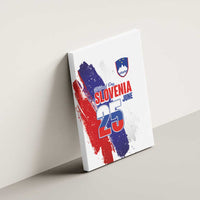 Slovenia Statehood Day Canvas Wall Art 25 June National Flag Color Brush Stroke Style