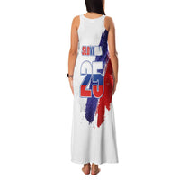 Slovenia Statehood Day Family Matching Tank Maxi Dress and Hawaiian Shirt 25 June National Flag Color Brush Stroke Style