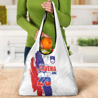 Slovenia Statehood Day Grocery Bag 25 June National Flag Color Brush Stroke Style