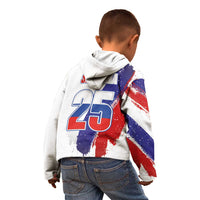 Slovenia Statehood Day Kid Hoodie 25 June National Flag Color Brush Stroke Style