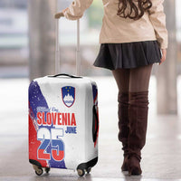 Slovenia Statehood Day Luggage Cover 25 June National Flag Color Brush Stroke Style