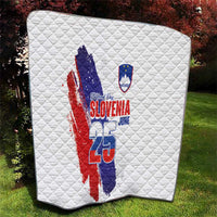 Slovenia Statehood Day Quilt 25 June National Flag Color Brush Stroke Style