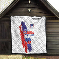 Slovenia Statehood Day Quilt 25 June National Flag Color Brush Stroke Style