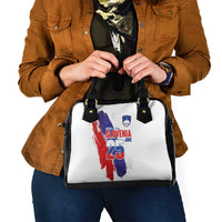 Slovenia Statehood Day Shoulder Handbag 25 June National Flag Color Brush Stroke Style