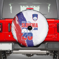Slovenia Statehood Day Spare Tire Cover 25 June National Flag Color Brush Stroke Style