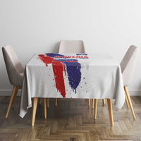 Slovenia Statehood Day Tablecloth 25 June National Flag Color Brush Stroke Style