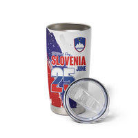 Slovenia Statehood Day Tumbler Cup 25 June National Flag Color Brush Stroke Style