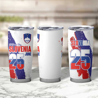 Slovenia Statehood Day Tumbler Cup 25 June National Flag Color Brush Stroke Style