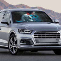 Greenlandic Polar Bear Warrior Auto Sun Shade Nordic and Runes Style - Wonder Print Shop