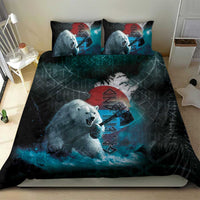Greenlandic Polar Bear Warrior Bedding Set Nordic and Runes Style - Wonder Print Shop