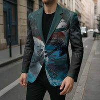 Greenlandic Polar Bear Warrior Blazer Nordic and Runes Style - Wonder Print Shop