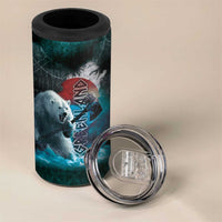 Greenlandic Polar Bear Warrior 4 in 1 Can Cooler Tumbler Nordic and Runes Style - Wonder Print Shop