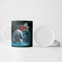 Greenlandic Polar Bear Warrior Ceramic Mug Nordic and Runes Style - Wonder Print Shop