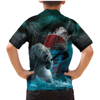 Greenlandic Polar Bear Warrior Family Matching Mermaid Dress and Hawaiian Shirt Nordic and Runes Style - Wonder Print Shop