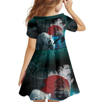 Greenlandic Polar Bear Warrior Family Matching Tank Maxi Dress and Hawaiian Shirt Nordic and Runes Style - Wonder Print Shop