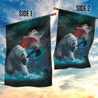 Greenlandic Polar Bear Warrior Garden Flag Nordic and Runes Style - Wonder Print Shop