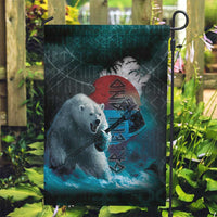 Greenlandic Polar Bear Warrior Garden Flag Nordic and Runes Style - Wonder Print Shop