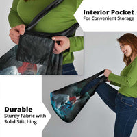 Greenlandic Polar Bear Warrior Grocery Bag Nordic and Runes Style - Wonder Print Shop