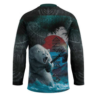 Greenlandic Polar Bear Warrior Hockey Jersey Nordic and Runes Style - Wonder Print Shop