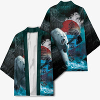 Greenlandic Polar Bear Warrior Kimono Nordic and Runes Style - Wonder Print Shop