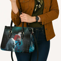 Greenlandic Polar Bear Warrior Leather Bag Nordic and Runes Style - Wonder Print Shop