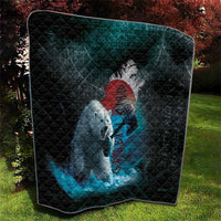 Greenlandic Polar Bear Warrior Quilt Nordic and Runes Style - Wonder Print Shop