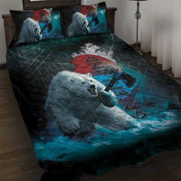 Greenlandic Polar Bear Warrior Quilt Bed Set Nordic and Runes Style - Wonder Print Shop