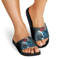 Greenlandic Polar Bear Warrior Slide Sandals Nordic and Runes Style - Wonder Print Shop