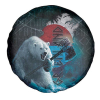 Greenlandic Polar Bear Warrior Spare Tire Cover Nordic and Runes Style - Wonder Print Shop