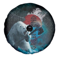 Greenlandic Polar Bear Warrior Spare Tire Cover Nordic and Runes Style - Wonder Print Shop