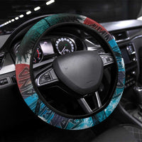 Greenlandic Polar Bear Warrior Steering Wheel Cover Nordic and Runes Style - Wonder Print Shop