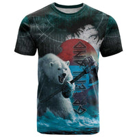 Greenlandic Polar Bear Warrior T Shirt Nordic and Runes Style - Wonder Print Shop