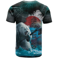 Greenlandic Polar Bear Warrior T Shirt Nordic and Runes Style - Wonder Print Shop