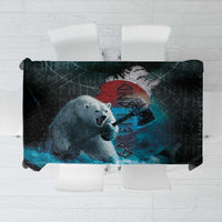 Greenlandic Polar Bear Warrior Tablecloth Nordic and Runes Style - Wonder Print Shop