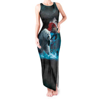 Greenlandic Polar Bear Warrior Tank Maxi Dress Nordic and Runes Style - Wonder Print Shop