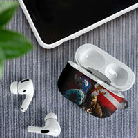 Greenlandic and Danish Together AirPods Case Polar Warrior Vikings with National Flag Grunge Style - Wonder Print Shop