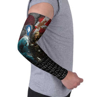 Greenlandic and Danish Together Arm Sleeves Polar Warrior Vikings with National Flag Grunge Style - Wonder Print Shop