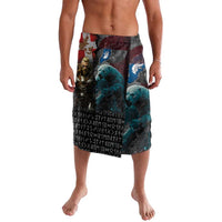 Greenlandic and Danish Together Lavalava Polar Warrior Vikings with National Flag Grunge Style - Wonder Print Shop