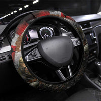 Greenlandic and Danish Together Steering Wheel Cover Polar Warrior Vikings with National Flag Grunge Style - Wonder Print Shop