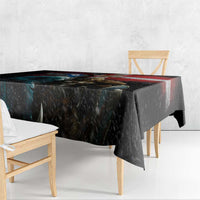 Greenlandic and Danish Together Tablecloth Polar Warrior Vikings with National Flag Grunge Style - Wonder Print Shop