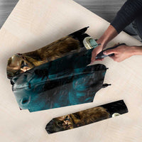 Greenlandic and Danish Together Umbrella Polar Warrior Vikings with National Flag Grunge Style - Wonder Print Shop