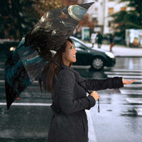 Greenlandic and Danish Together Umbrella Polar Warrior Vikings with National Flag Grunge Style - Wonder Print Shop