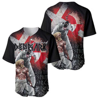 Greenlandic and Danish Together Baseball Jersey Viking Warrior with Polar Bear Roar - Wonder Print Shop
