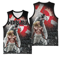 Greenlandic and Danish Together Basketball Jersey Viking Warrior with Polar Bear Roar - Wonder Print Shop