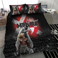 Greenlandic and Danish Together Bedding Set Viking Warrior with Polar Bear Roar - Wonder Print Shop