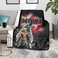 Greenlandic and Danish Together Blanket Viking Warrior with Polar Bear Roar - Wonder Print Shop