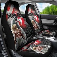 Greenlandic and Danish Together Car Seat Cover Viking Warrior with Polar Bear Roar - Wonder Print Shop