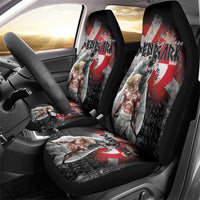 Greenlandic and Danish Together Car Seat Cover Viking Warrior with Polar Bear Roar - Wonder Print Shop