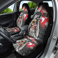 Greenlandic and Danish Together Car Seat Cover Viking Warrior with Polar Bear Roar - Wonder Print Shop